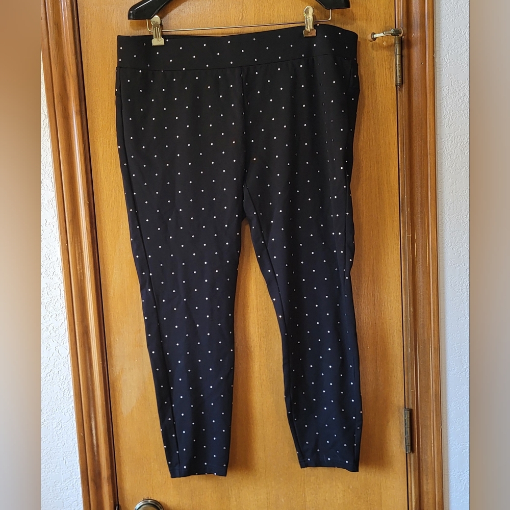 PHILOSOPHY black legging with dot embelishment